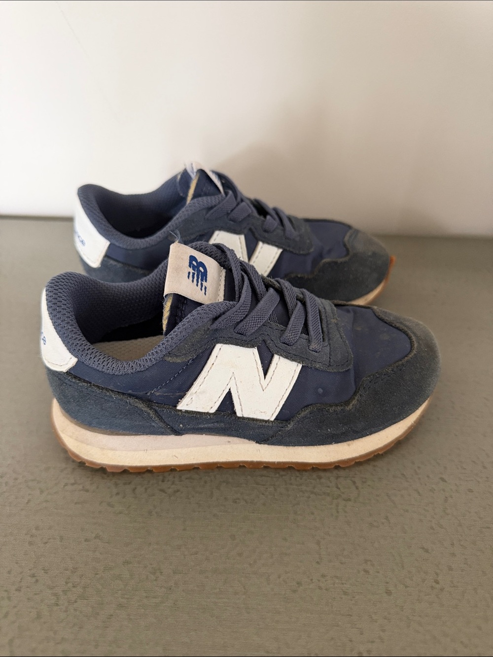 New Balance Kids Navy and White Casual Sneakers